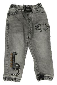 Šedé cuff rifle s dinosaury Next