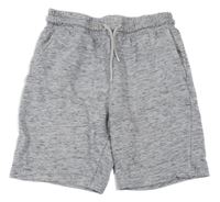 Šedé melírované teplákové kraťasy H&M