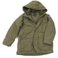 Khaki šusťáková zimní bunda s kapucí Berghaus