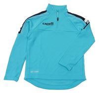 Tyrkysová sportovní mikina s nápisem s rolákem Capelli