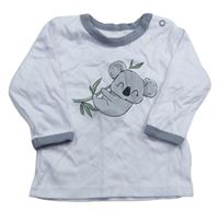 Bílo-šedé triko s koalou BABY SWEETS