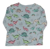 Světlemodré triko s dinosaury F&F