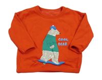 Červená mikina s medvídkem St. Bernard