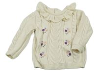 Smetanový vzorovaný s kytičkami a volánkem Matalan