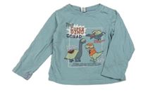 Světlemodrošedé triko s dinosaury dopodopo