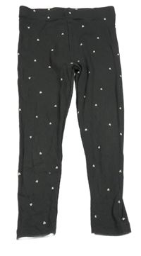 Tmavošedé žebrované legíny se srdíčky George