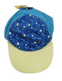 Nové - tmavomodro-modro-žlutá kšiltovka s hvězdičkami
