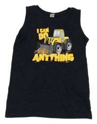 Černé tílko s bagrem dopodopo