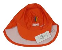 Nové - tmavooranžová UV plážová kšiltovka s pavoukem - Spider-man George