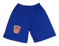Safírové sportovní fotbalové kraťasy se znakem