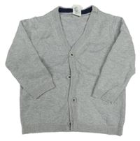 Šedý melírovaný propínací svetr H&M