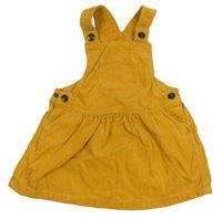 Hořčicové manšestrové šaty s kapsou Mothercare