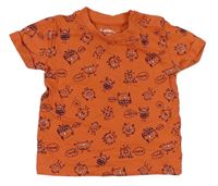 Oranžové tričko s příšerkami Impidimpi