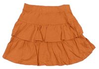 Oranžová vrstvená sukně C&A