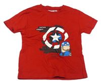 Červené tričko s Capitan America Primark