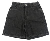 Černé riflové high waist kraťasy George
