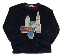 Tmavomodrá chlupatá mikina s Paddingtonem M&S