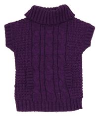 Fialový melírovaný svetrový rolák C&A