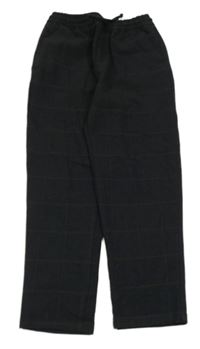 Černé kostkované teplákové chino kalhoty Zara