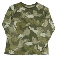 Khaki vzorované triko Nutmeg