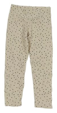 Světlebéžové legíny se srdíčky H&M