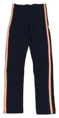 Tmavomodré legíny s pruhy TCM