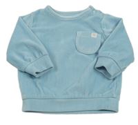 Světlemodrá plyšová mikina s kapsou Silver Cross