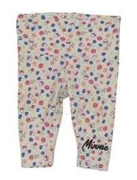 Smetanové květované lehké tepláky s Minnie C&A