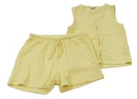 2set - Žluté kostkované kraťasy + halenka F&F