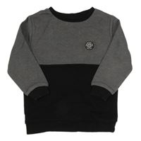 Tmavošedo-černá mikina s nášivkou George