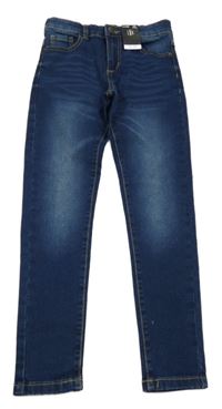 Nové - Tmavomodré super skinny rifle George