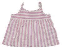 Růžovo-bílý pruhovaný top H&M