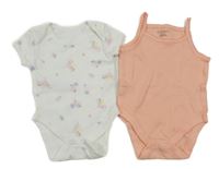 2x body - bílé s jednorožci a myškami + růžové