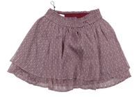 Růžovo-lila vzorovaná šifonová třpytivá sukně Zara