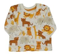 Smetanové triko se zvířaty Matalan
