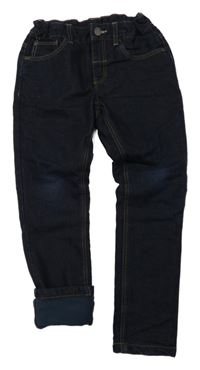 Tmavomodré zateplené skinny rifle C&A