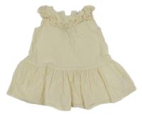 Světležluto-bílé pruhované krepové šay s volánem H&M