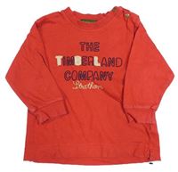 Červené triko s nápisem Timberland