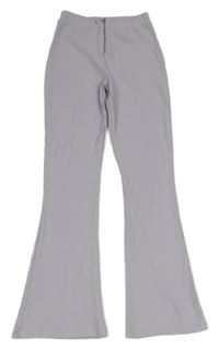 Lila žebrované flare legíny se zipem Matalan