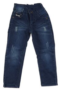 Tmavomodré skinny rifle 