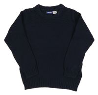 Tmavomodrý vzorovaný svetr Lupilu