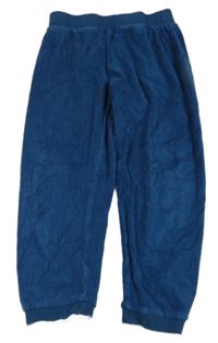 Tmavomodré sametové pyžamové kalhoty Lupilu