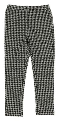 Černo-šedé vzorované úpletové tregíny dunnes