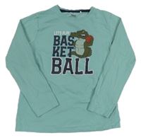 Modré triko s dinem a nápisem Yigga