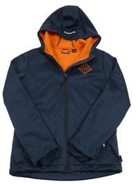 Tmavomodrá sofhshellová bunda s kapucí 