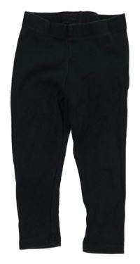 Černé žebrované legíny Next