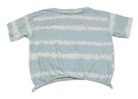 Světlemodro-bílé pruhované crop tričko Primark