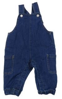 Tmavomodré laclové rifle H&M