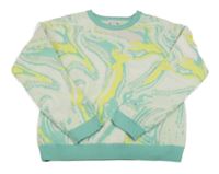 Zeleno-žluto-smetanový vzorovaný svetr Primark