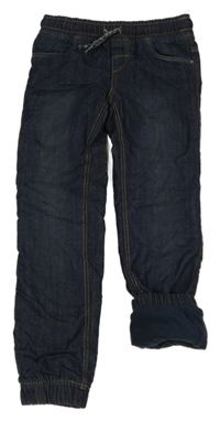 Tmavomodré zateplené cuff rifle C&A